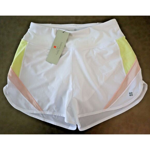 Sweaty Betty SB8316C Women's Sz Small White Track Speed 3.5" Running Shorts - Picture 1 of 10